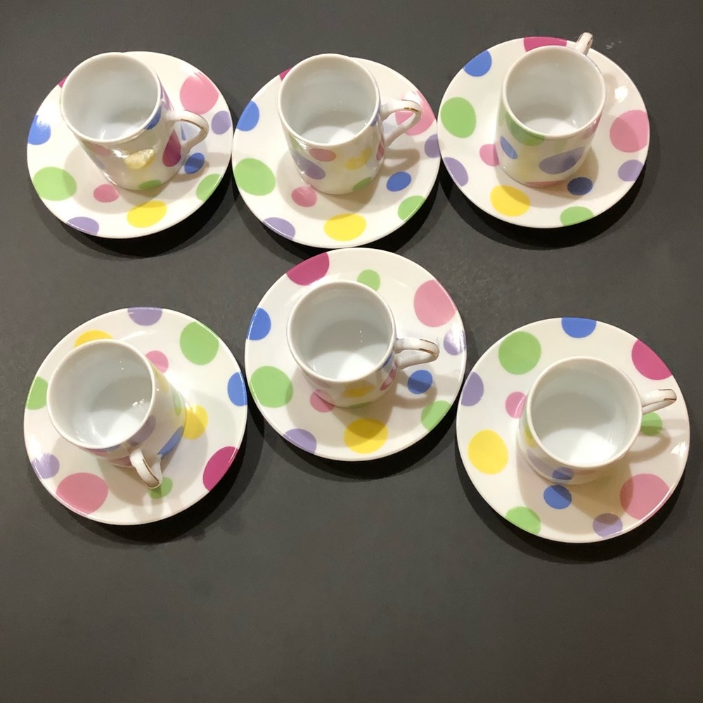 I. Godinger & Co. 6 Espresso Tea Cup & Saucer Set